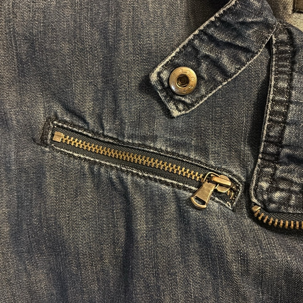 DKNY Jeans Moto-Style Denim Jacket - Picture 4 of 7
